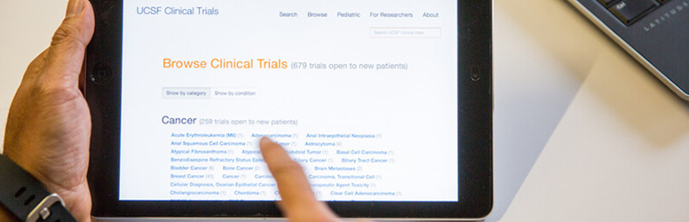Brian Turner, product director at the Clinical and Translational Science Institute (CTSI), created and developed a clinical trial recruitment tool for the public to easily access and register for UCSF studies